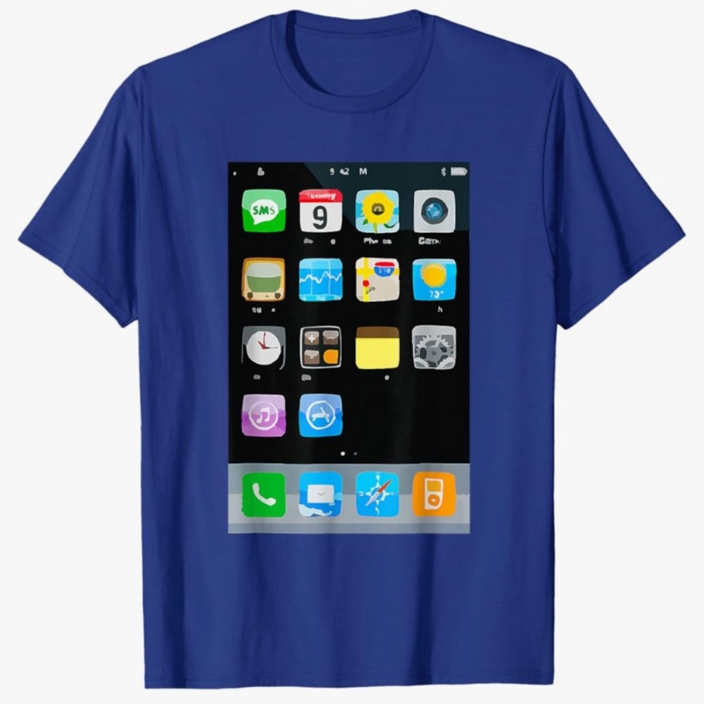 Cell Phone Smartphone Mobile App T-Shirt Size Small